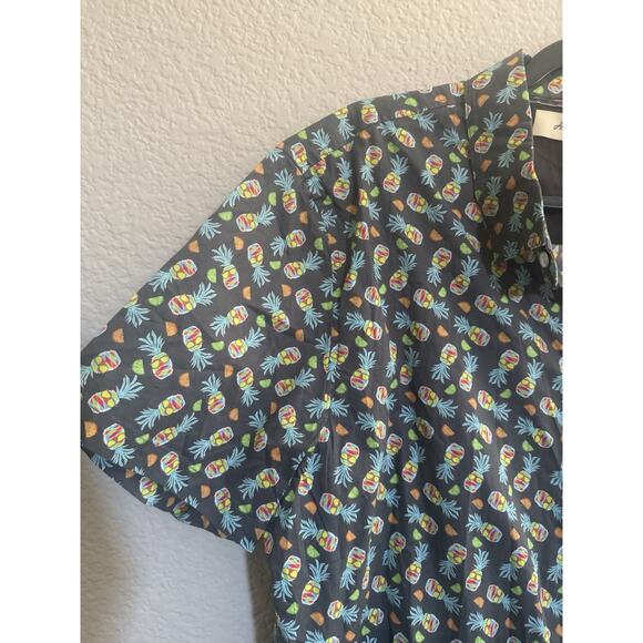 Henri Costa Costal Button Shirt Mens Large Piña Olè Hawaiian Pineapple NWT #6069 - Picture 3 of 16